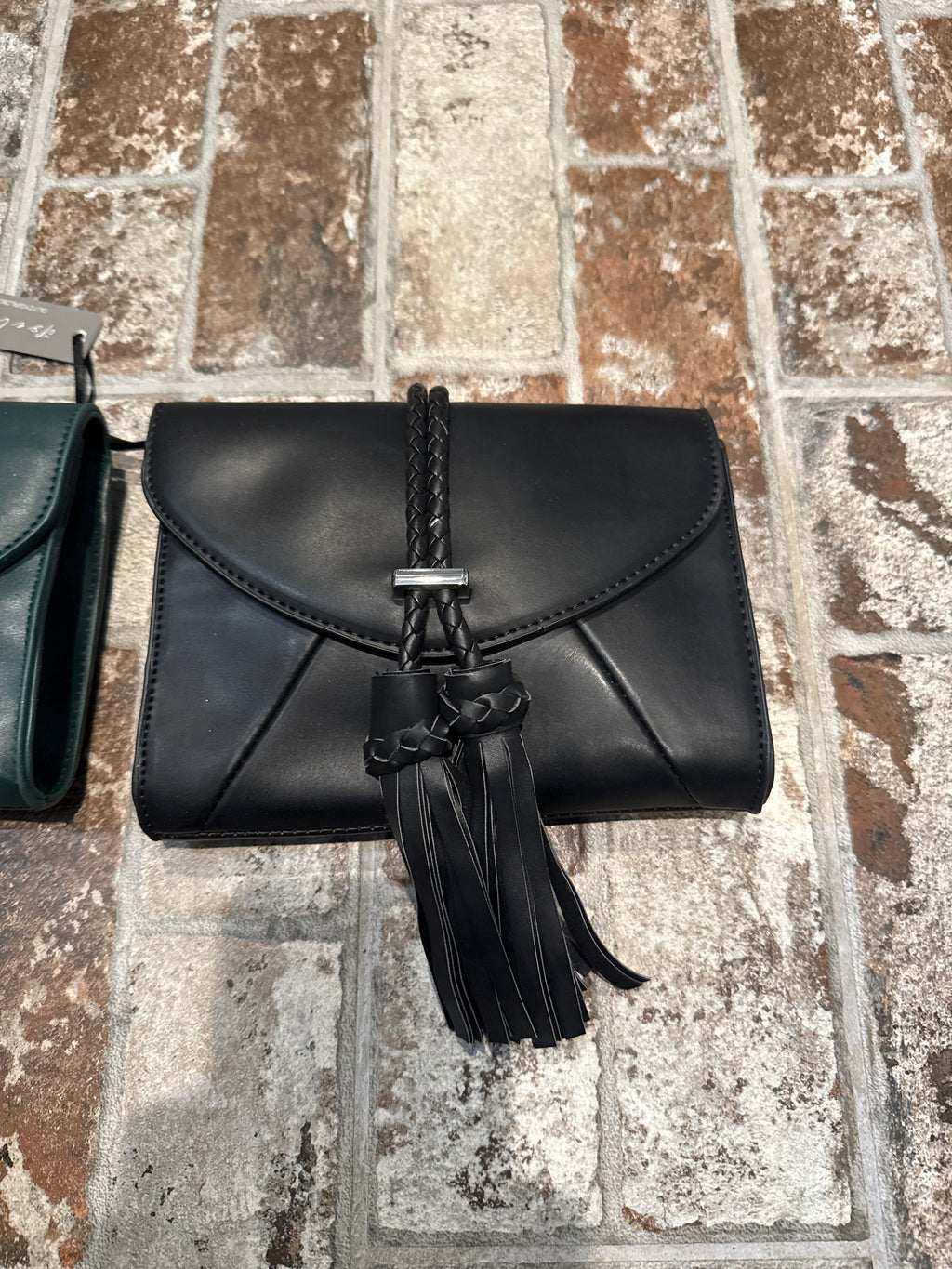 PU Leather Small Cross-body purse with tassels