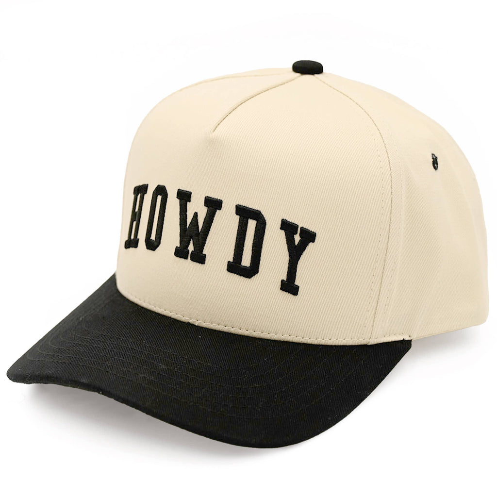 Hana - C.C HOWDY Letter Embroidered Two Tone Trucker Cap
