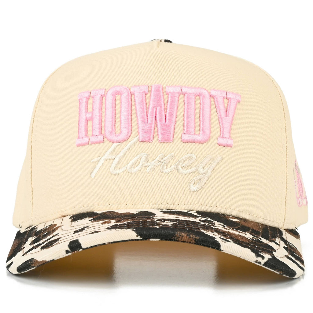 Hana - C.C HOWDY HONEY Letter Embroidered on Two Tone Trucker Hat