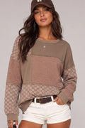 Very J Mocha and Floral Top