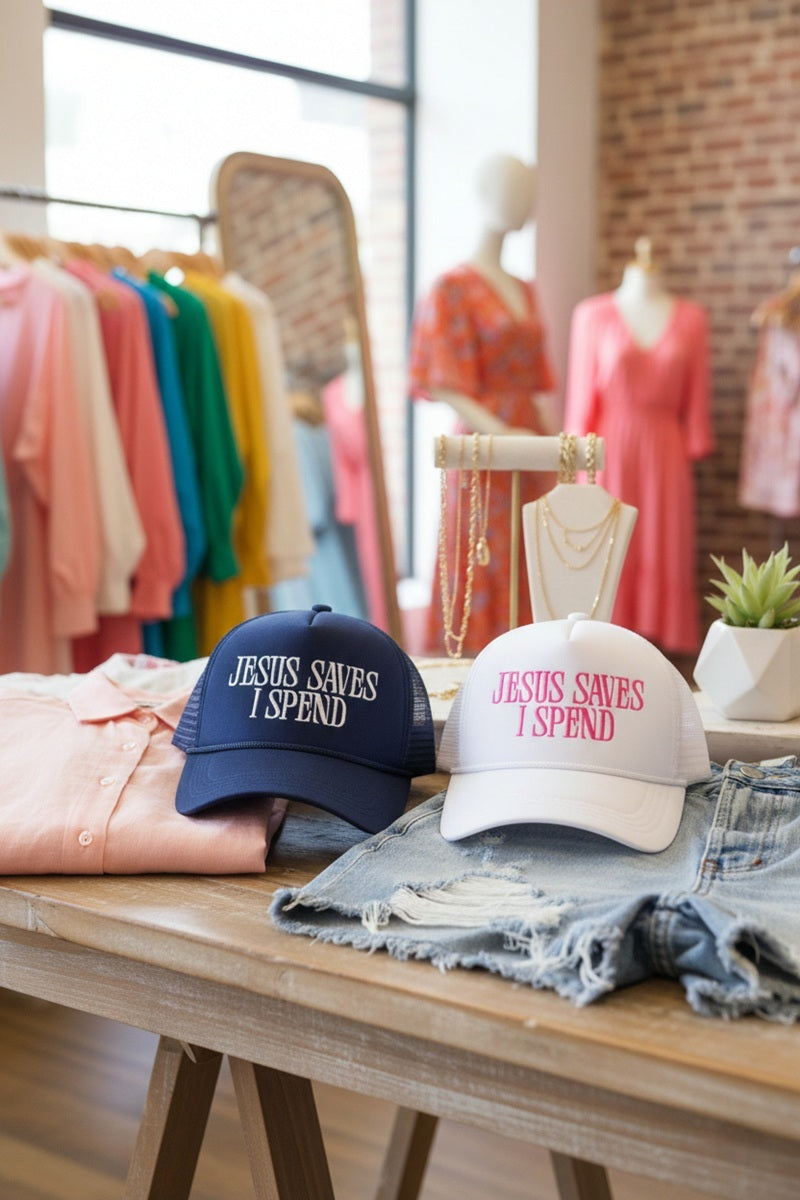 Jesus saves, I spend hat