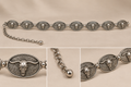 Longhorn silver chain belt