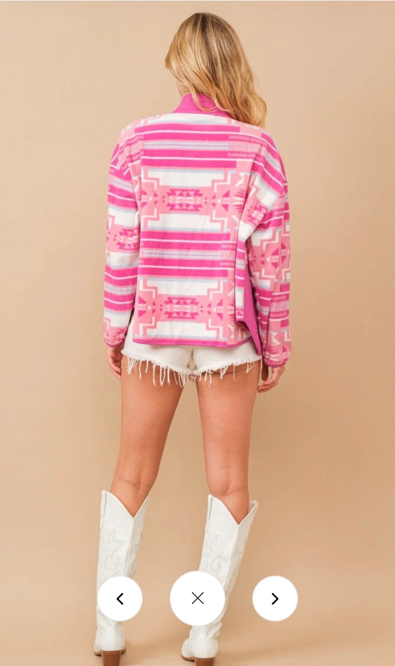 Blue b. Fleece Aztec Jacket (pink)
