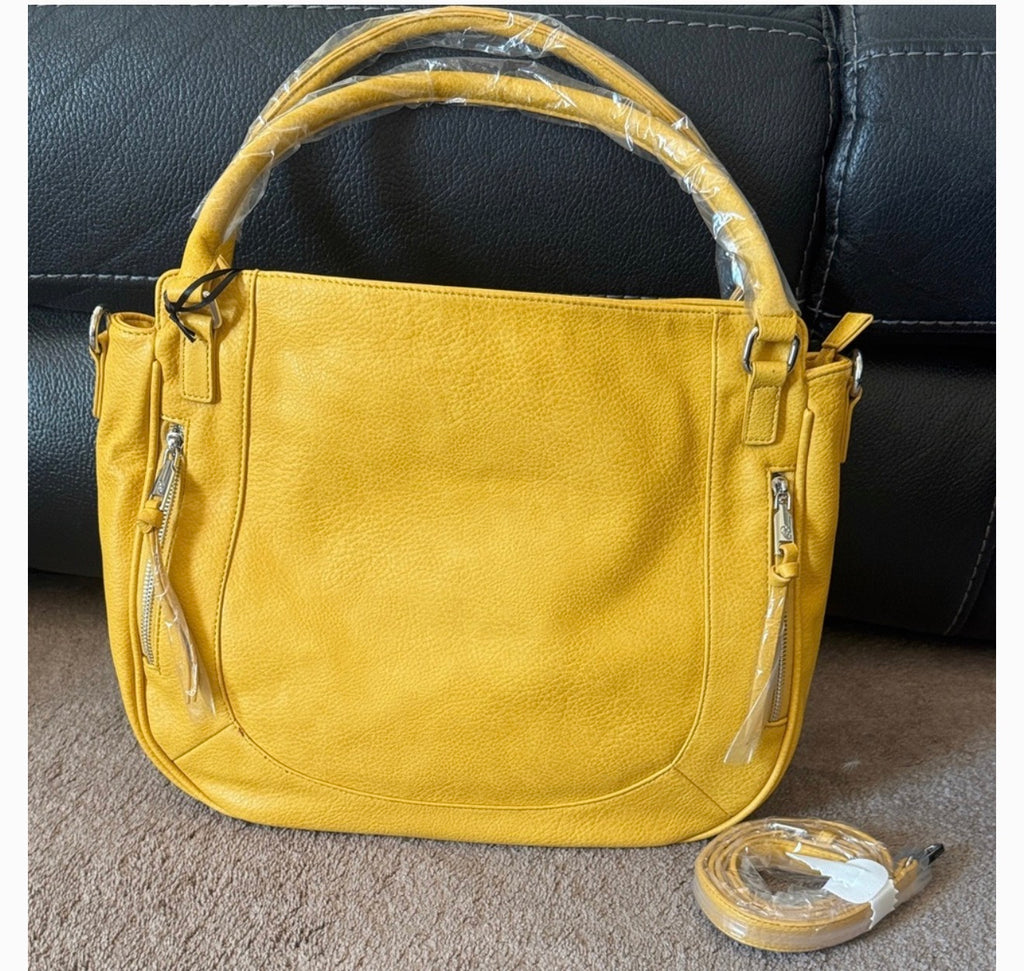 Glitzy Girlz Mustard Yellow purse with Concealed Carry Pocket