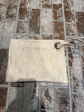 PU Leather Zipper Bag - Ivory