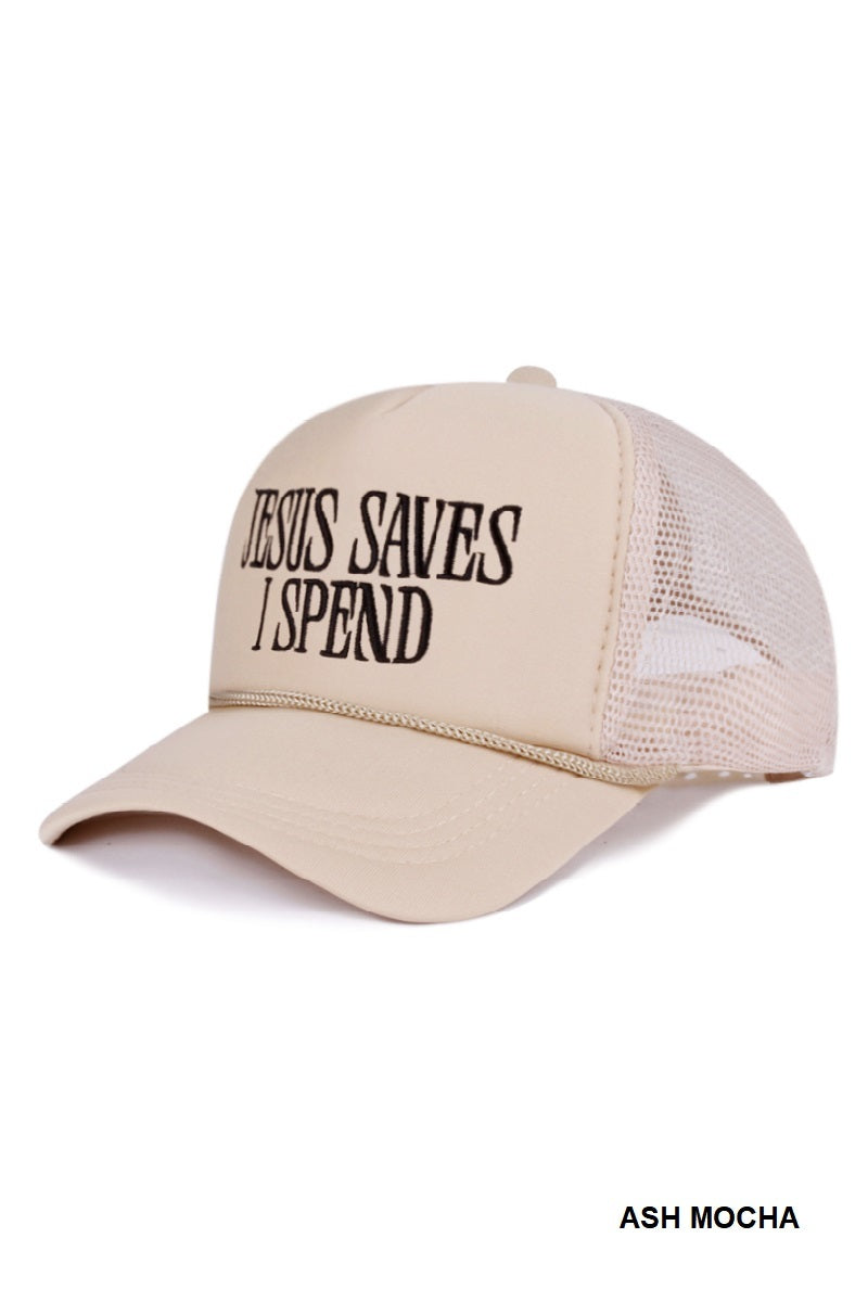 Jesus saves, I spend hat