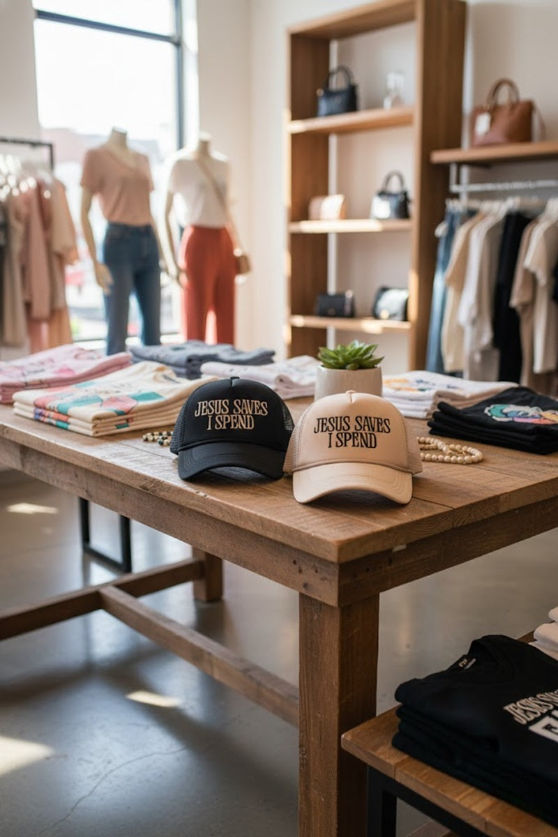Jesus saves, I spend hat