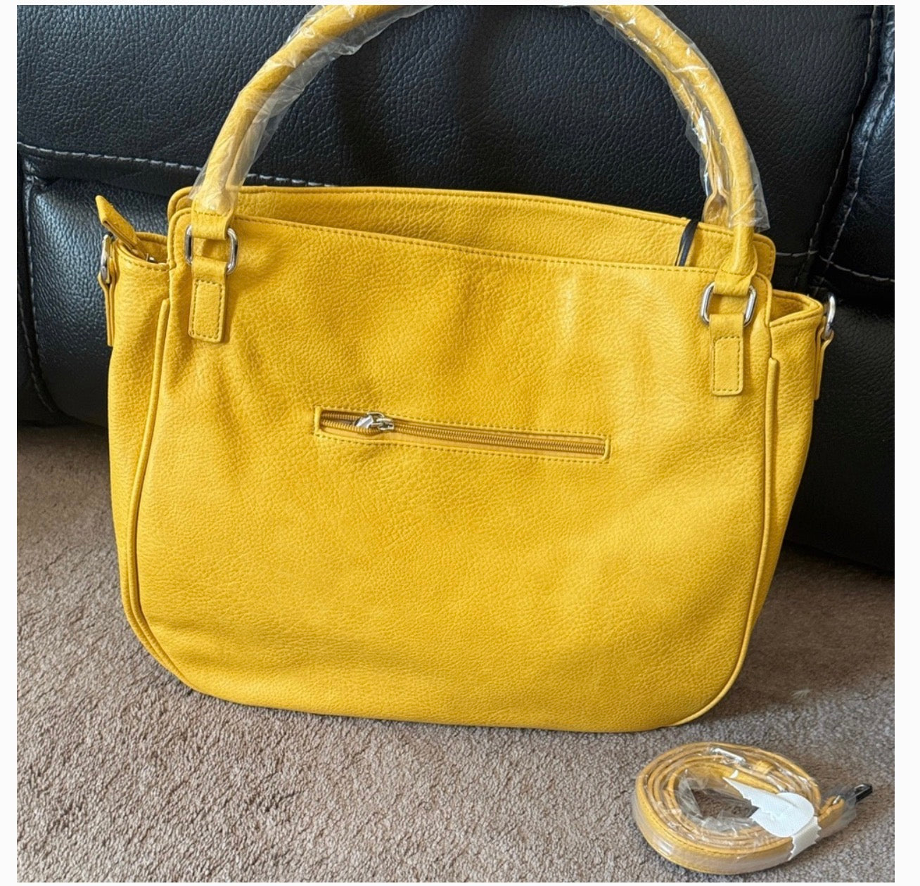 Glitzy Girlz Mustard Yellow purse with Concealed Carry Pocket