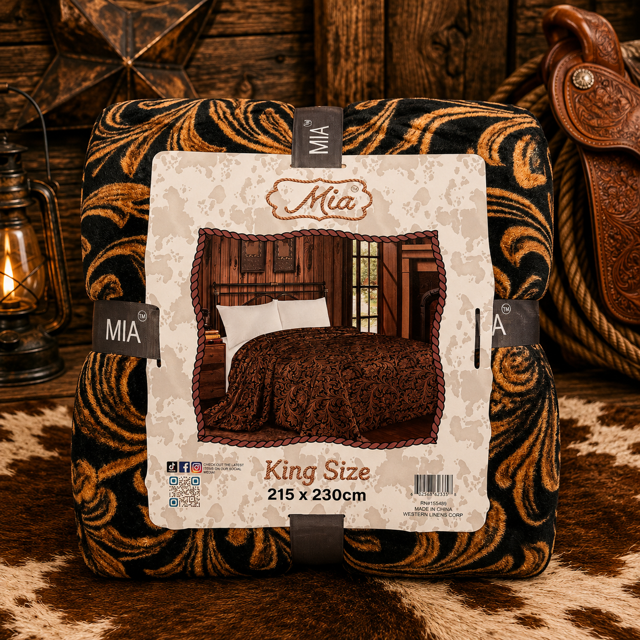 Mia brown tulle blanket/comforter King Size