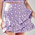 Do + Be Purple Eyelet Skirt