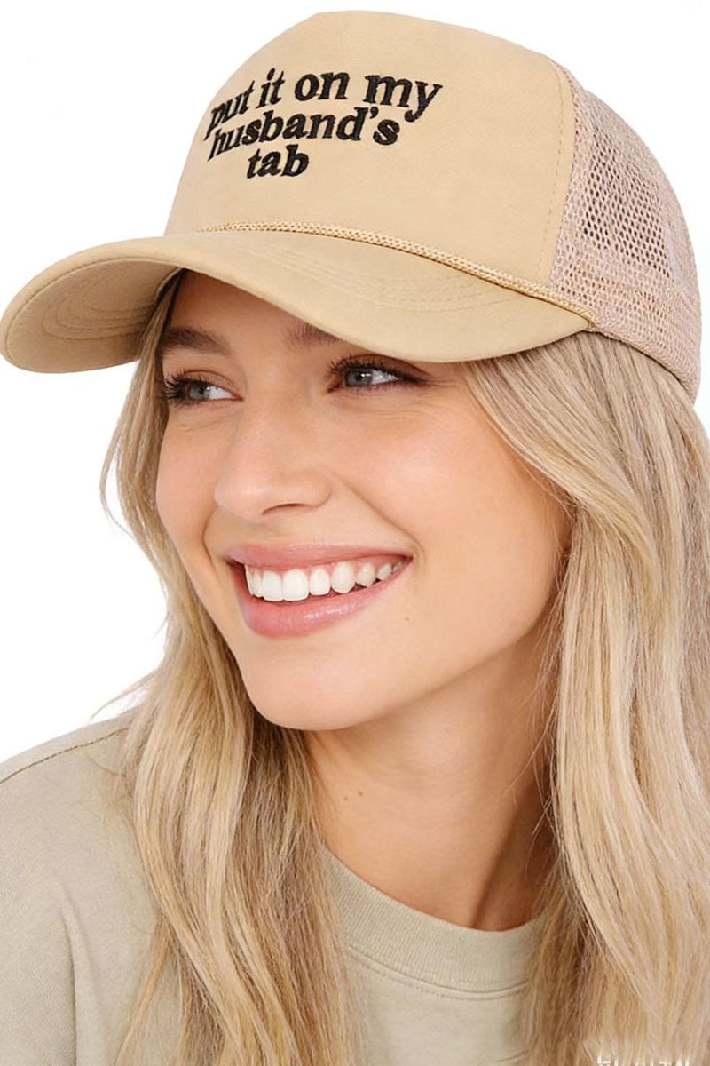 Put it on my husbands tab hat