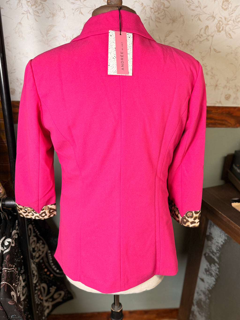 Andree by Unit Fuschia & Leopard Blazer