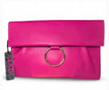 Glitzy Girl Hot Pink Envelope Clutch with Cross-body Chain