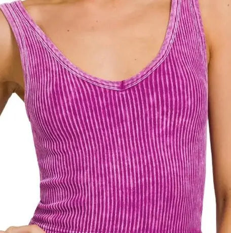 Zenana Reversible non-padded Brami crop/tank