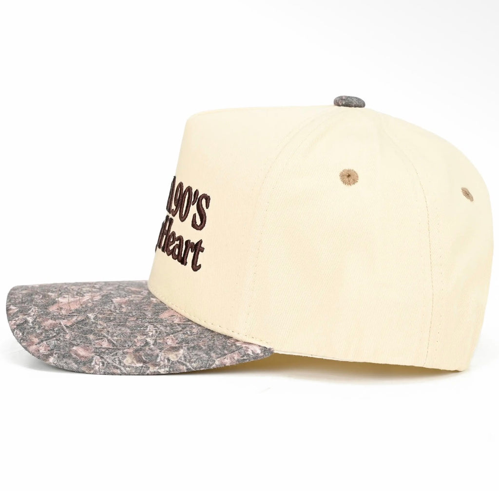 C.C 90’s Country Heart Letter Embroidered on Two Tone Trucker Hat