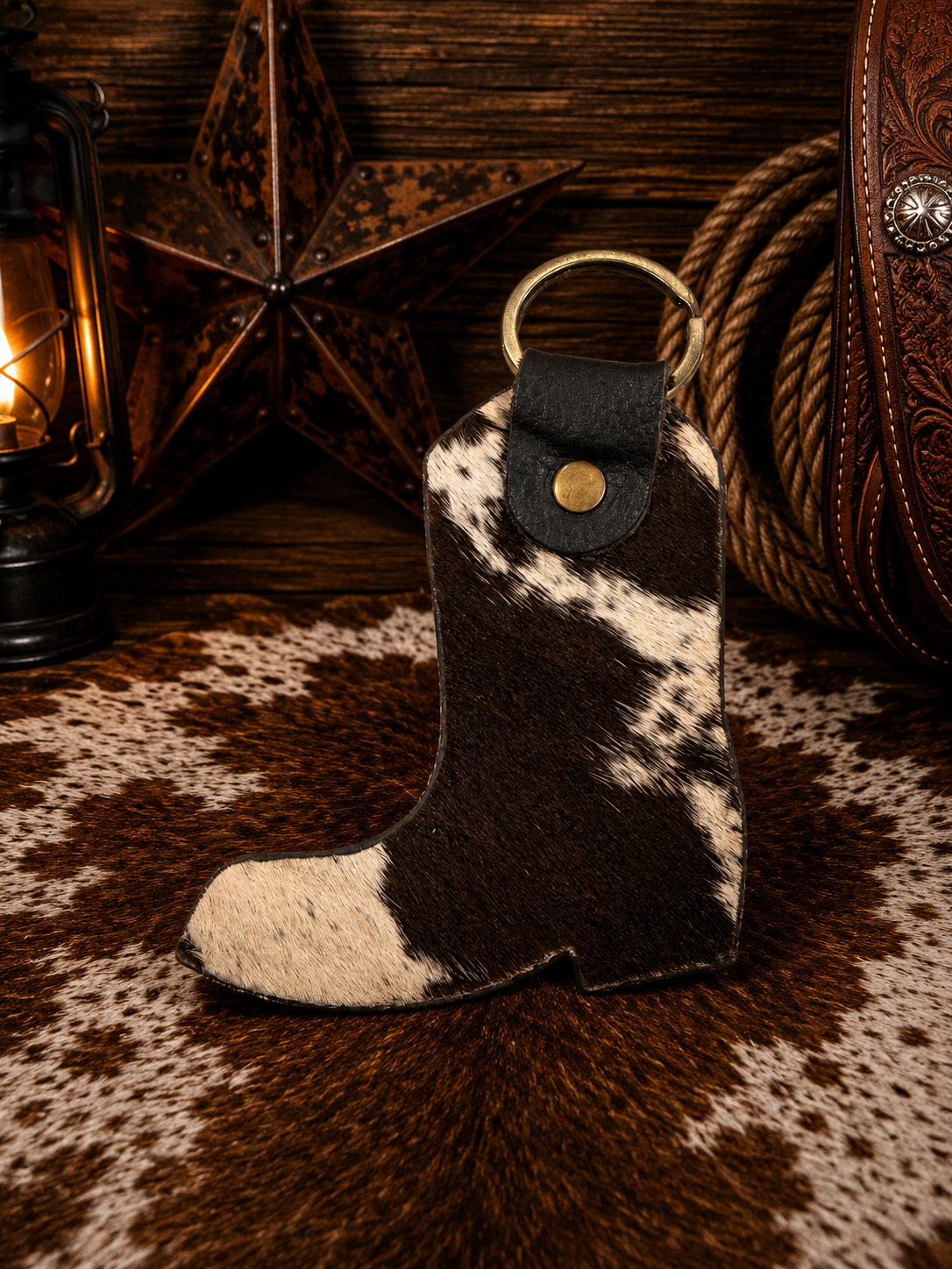 Cowhide Keychains