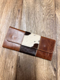 Genuine Cowhide and Leather Wallet -Brown