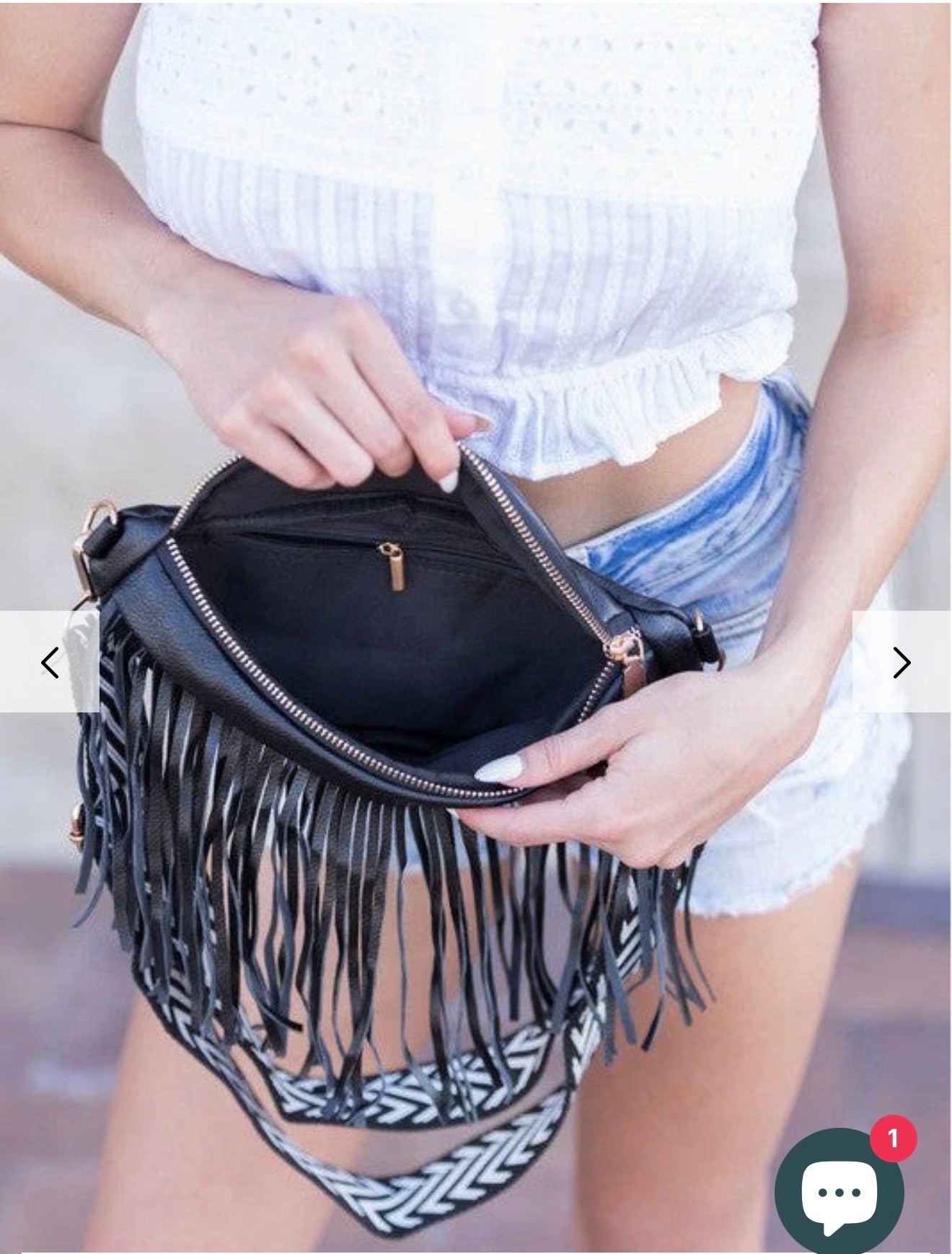 Nash Bash Fringe Sling Bag w/ removable fringe