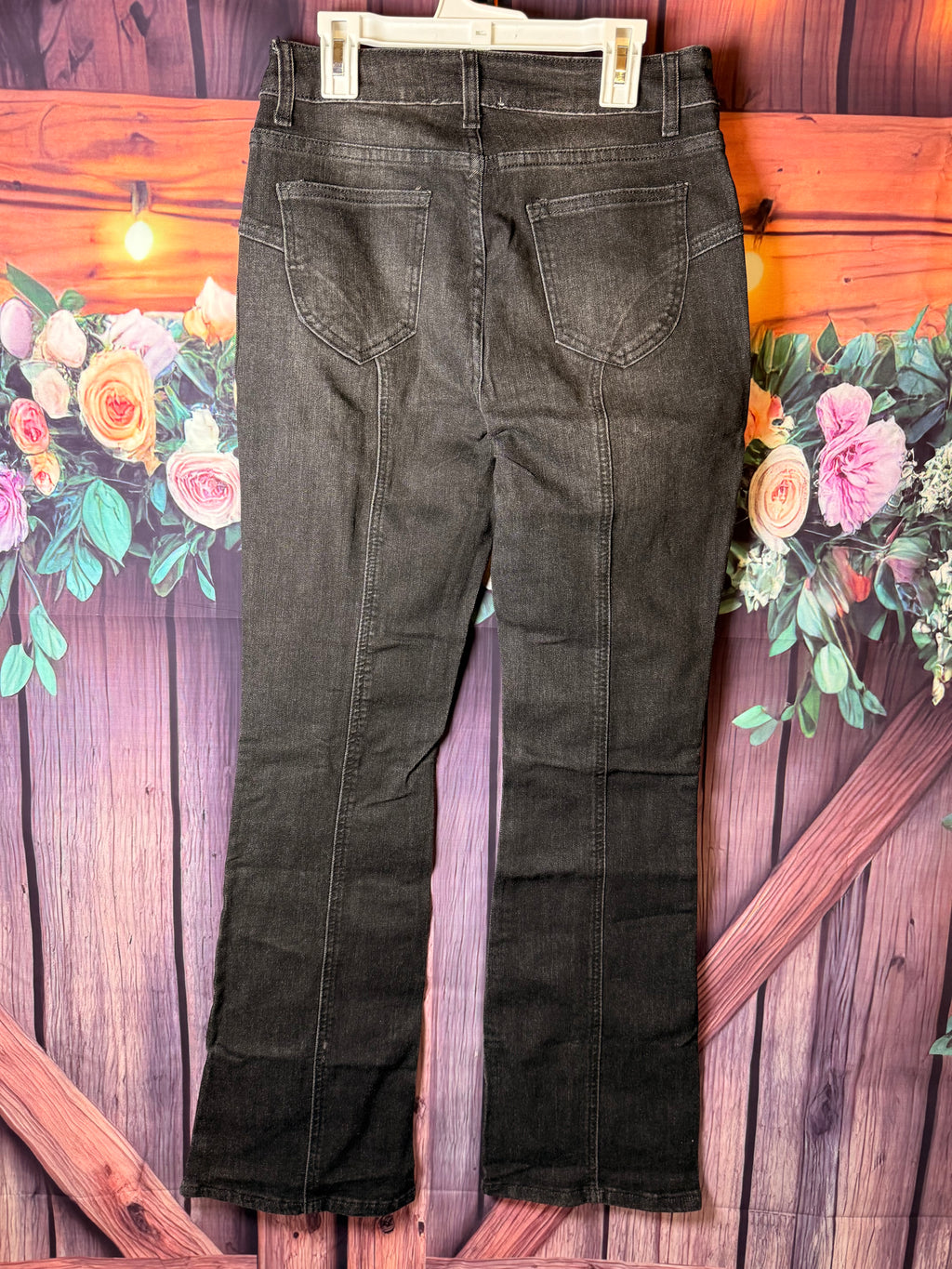 Tres Chic Black Straight Leg Jean