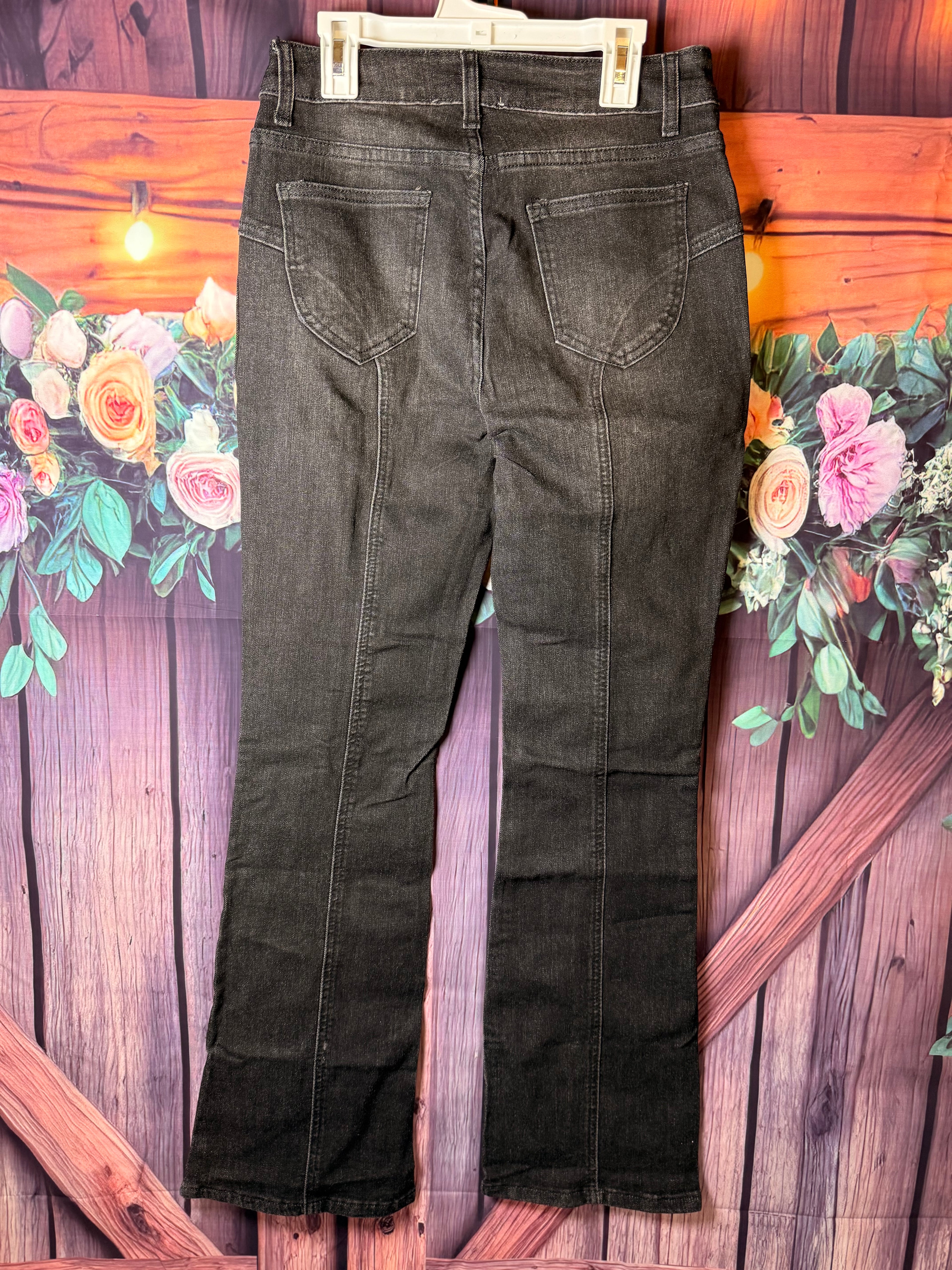 Tres Chic Black Straight Leg Jean