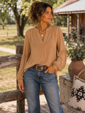 Andree by Unit Bubble Sleeve Blouse - tan