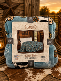 Mia blue cows blanket/comforter King Size
