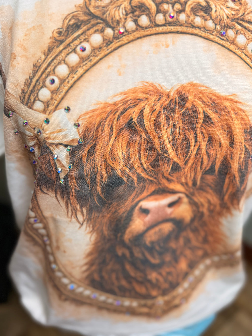 Highland Cow Rhinestone T-Shirt