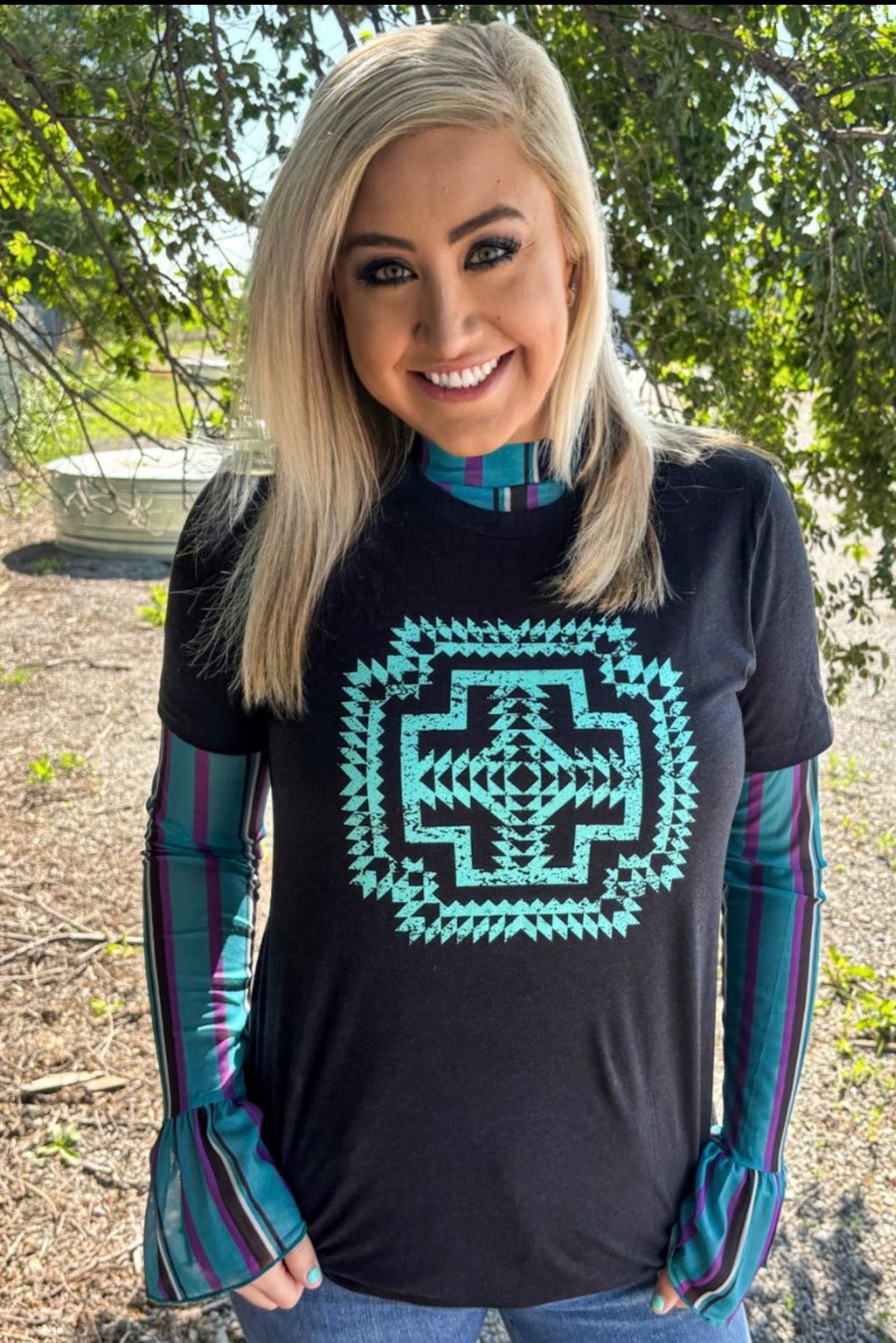 Sterling Kreek “Got to be me” Mesh Top