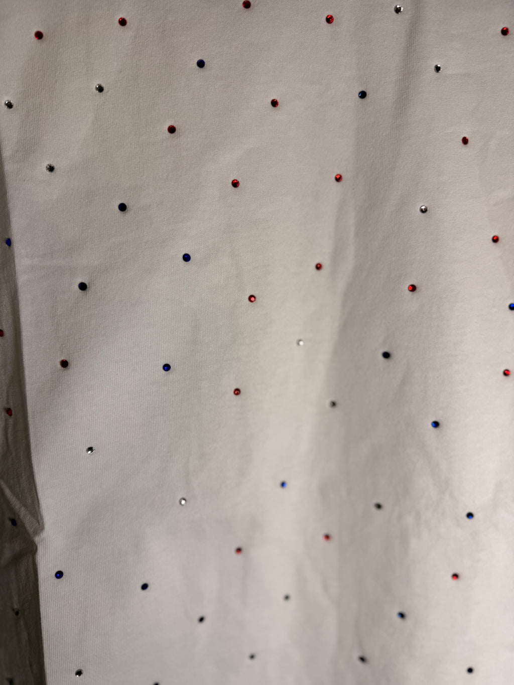 Peach Love Red, white, and Blue Rhinestone T shirt