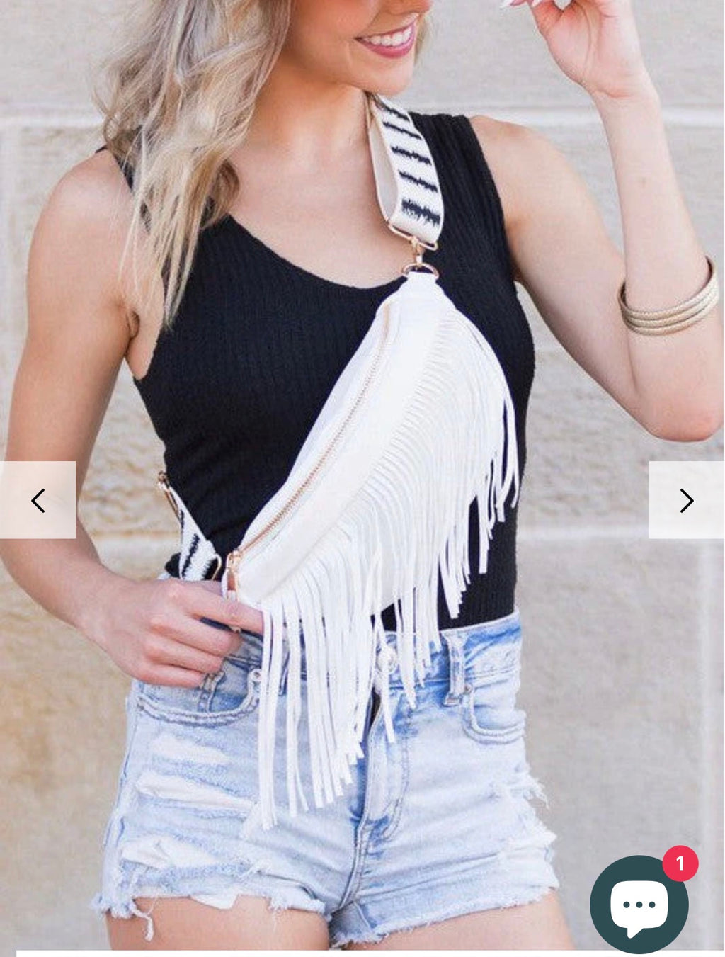 Nash Bash Fringe Sling Bag w/ removable fringe