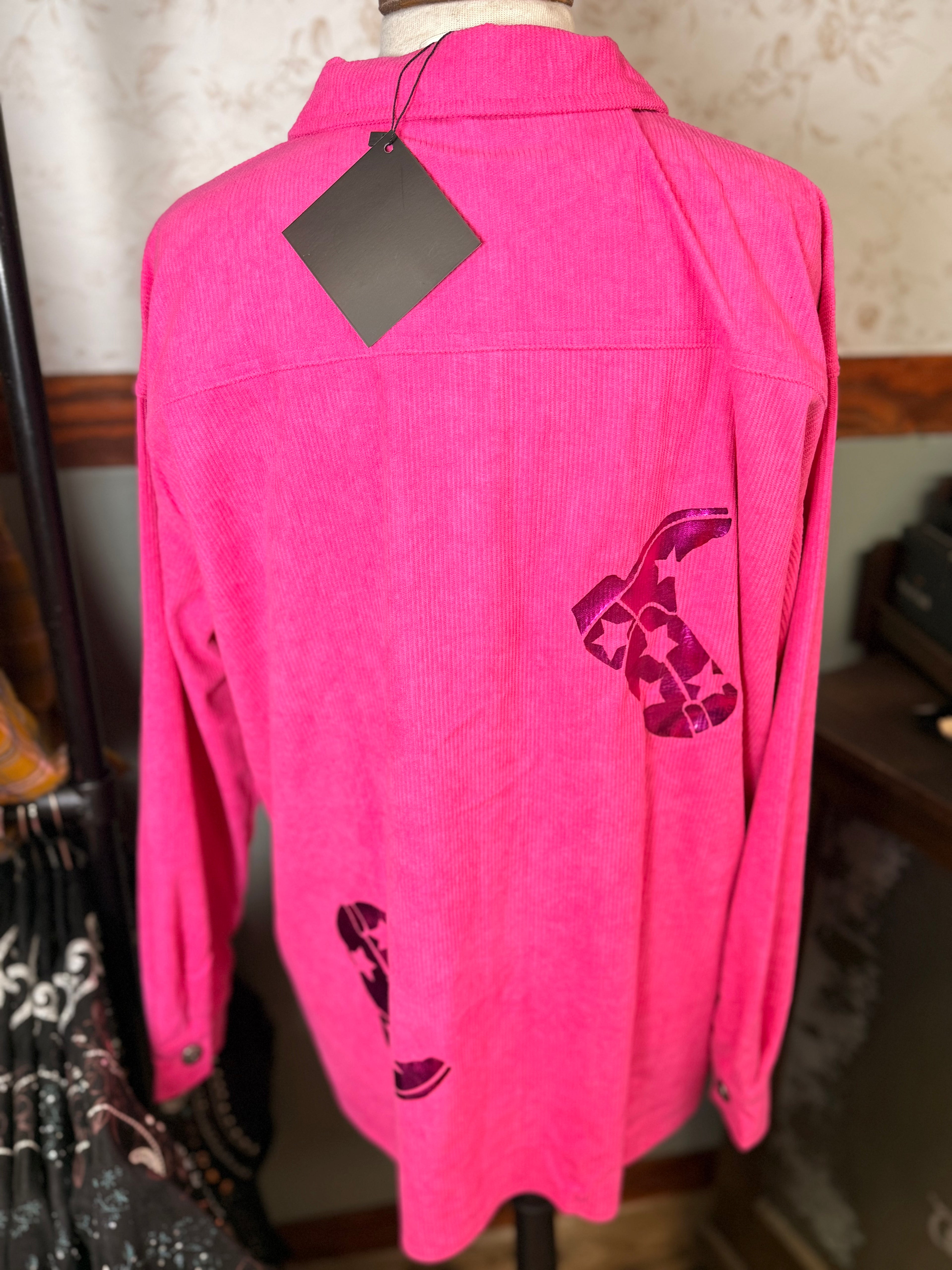 Golden Boots Shacket Pink