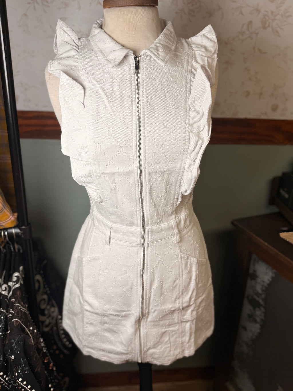 Strut & Bolt White Denim Romper
