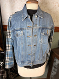 Blue b. Flannel accent Denim Jacket