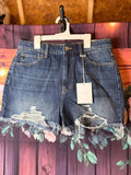 KanCan Raw Hem Denim Shorts