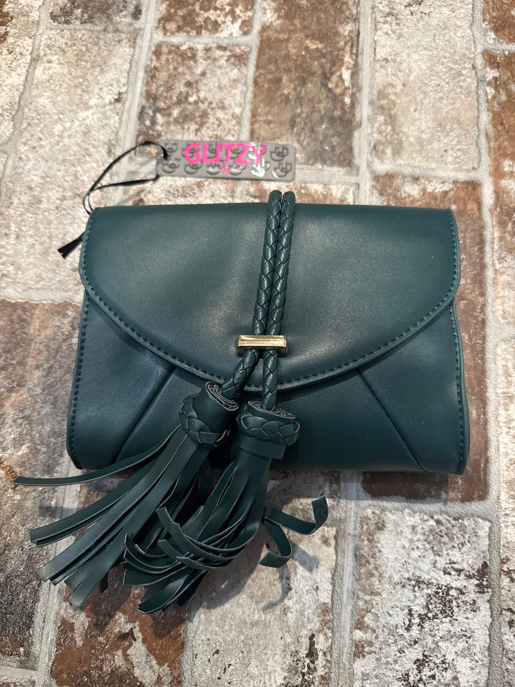 PU Leather Small Cross-body purse with tassels