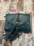 PU Leather Small Cross-body purse with tassels