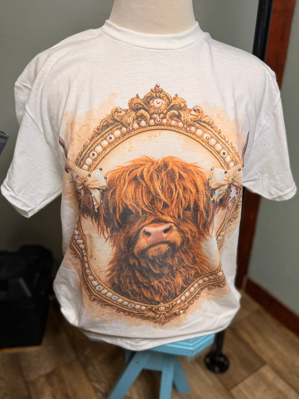 Highland Cow Rhinestone T-Shirt