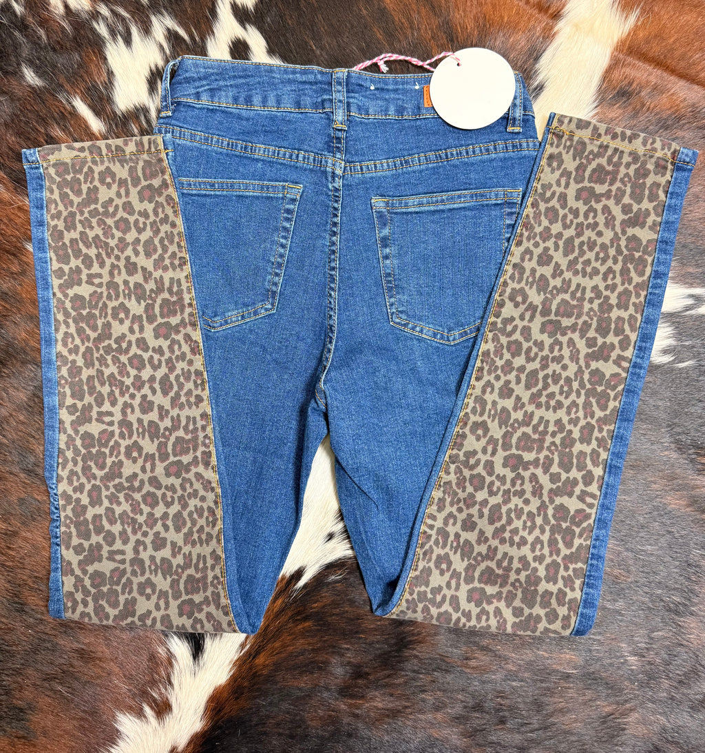 Umgee Leopard Print Denim
