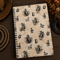 Western cowgirl lined 5x7 notebook