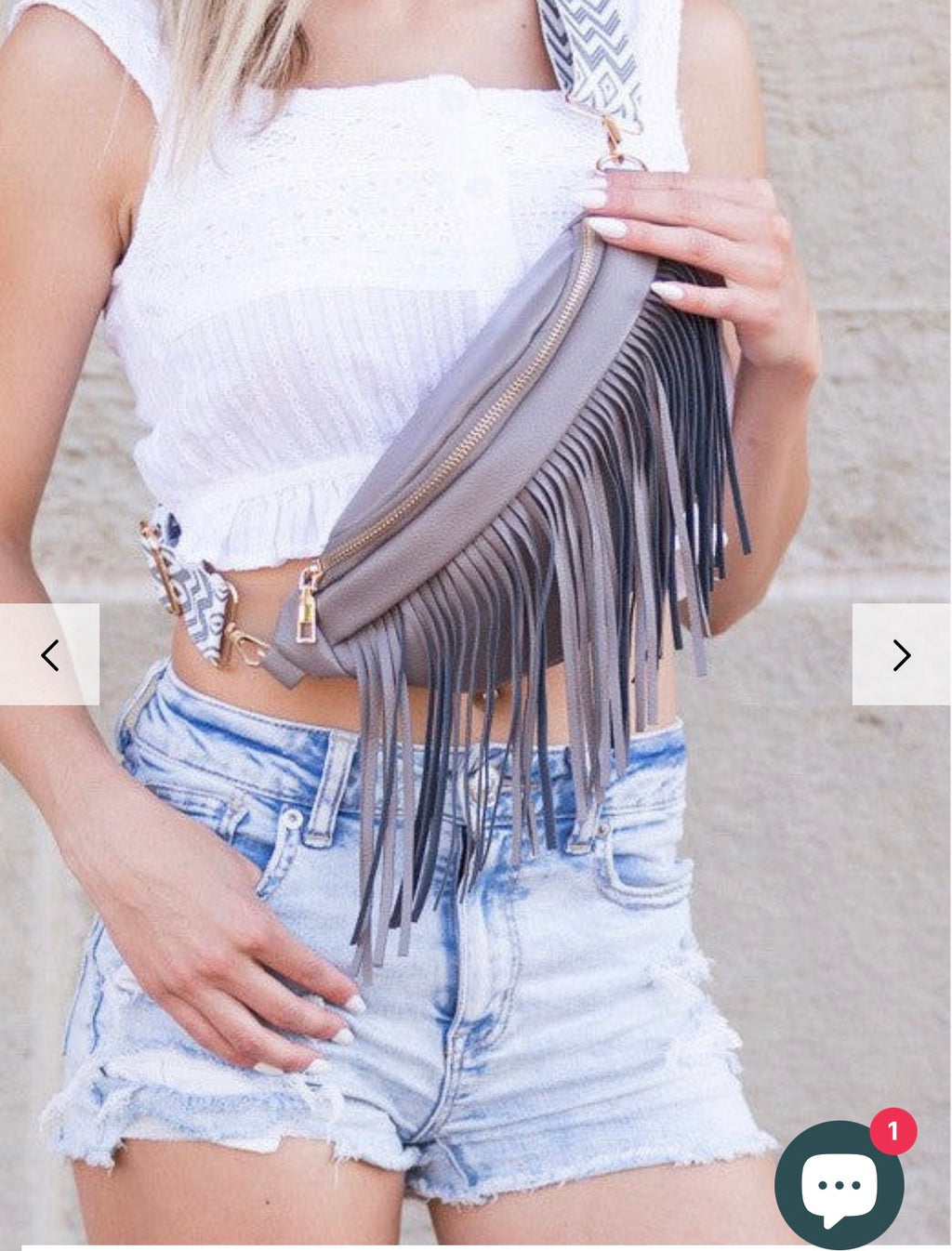 Nash Bash Fringe Sling Bag w/ removable fringe