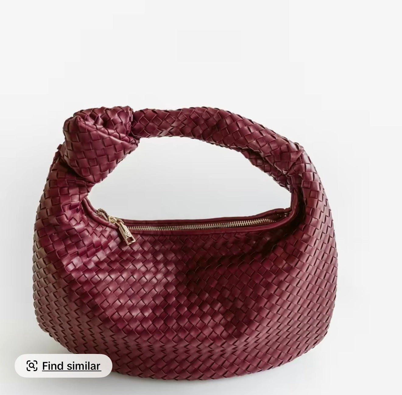 Red Woven Knot PU Leather Bag