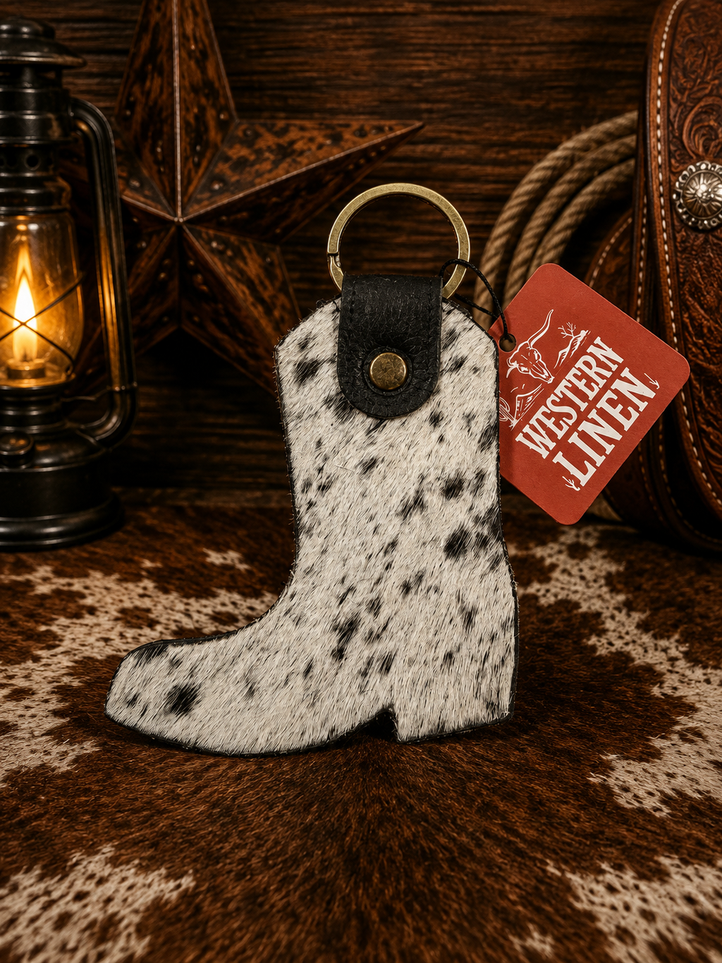 Cowhide Keychains