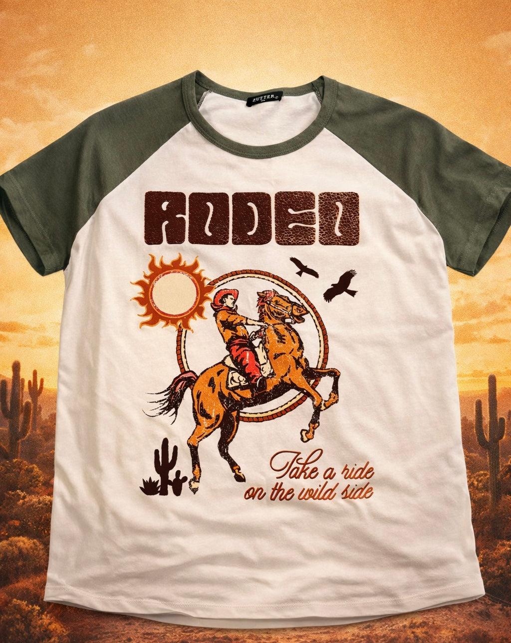 Take a ride on the wild side raglan tee