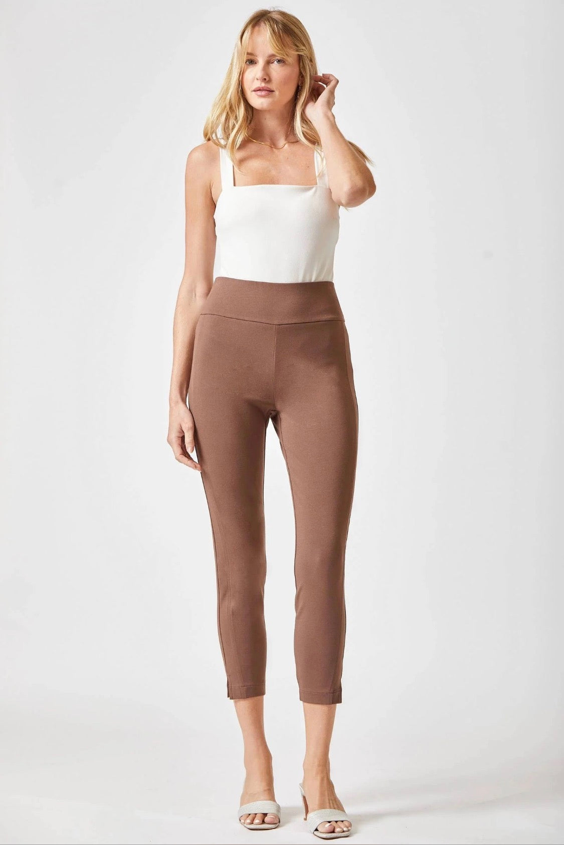 Dear Scarlet Skinny Magic Pants Brown