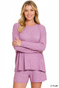 Zenana Loungewear Set Lt. Plum