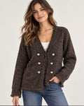 Vocal Brown Cardigan Sweater