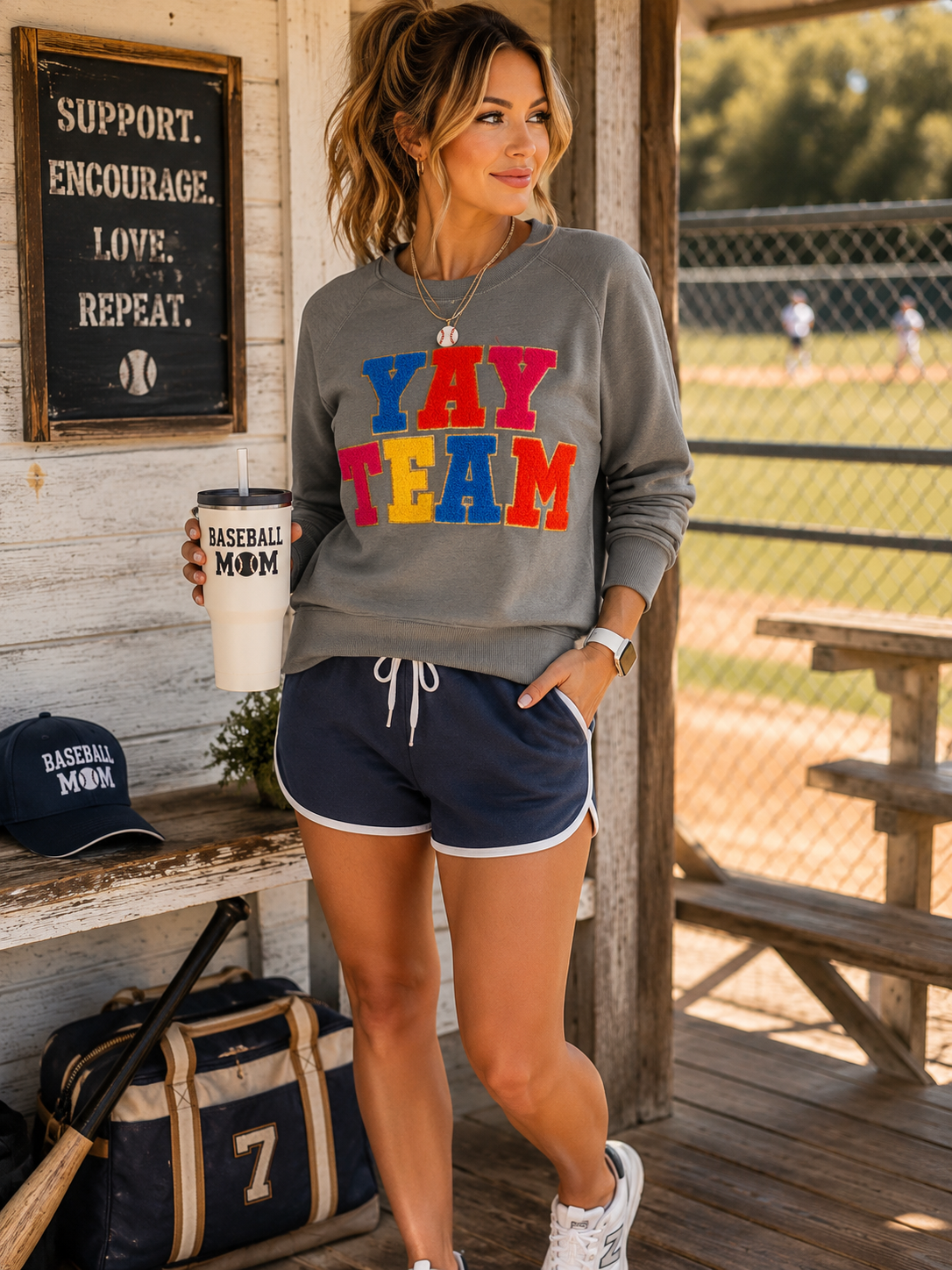 Yay Team Crew neck Sweatshirt