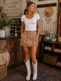 Savanna Jane Aztec Embroidered Skirt