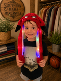 Light up red character beanie with movable ears