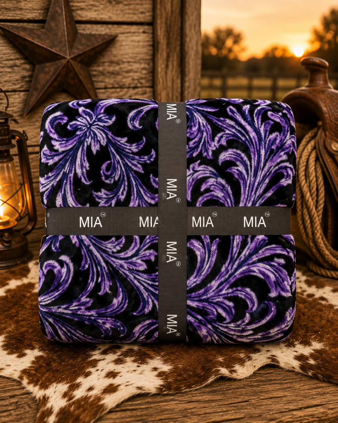 Mia purple tulle blanket/comforter King Size